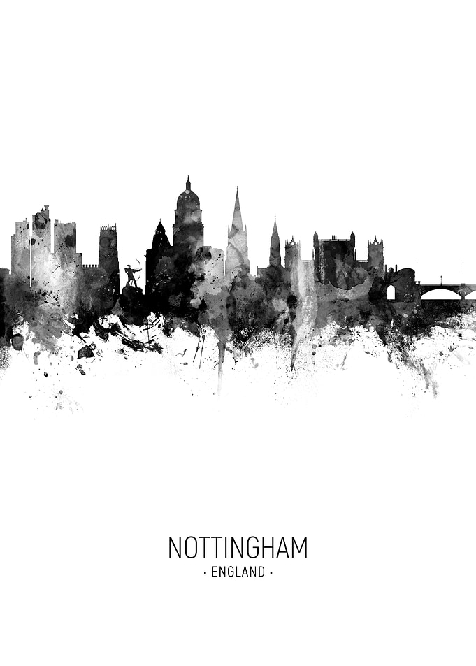 Nottingham England Skyline