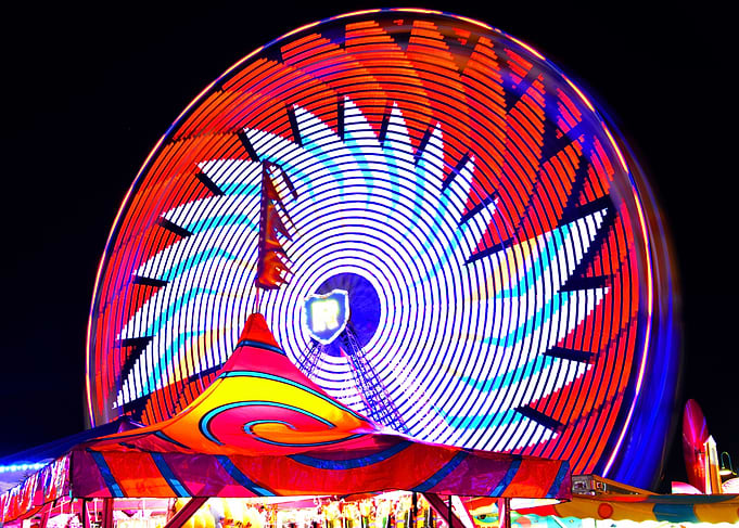 Colorful wheel of Ferris