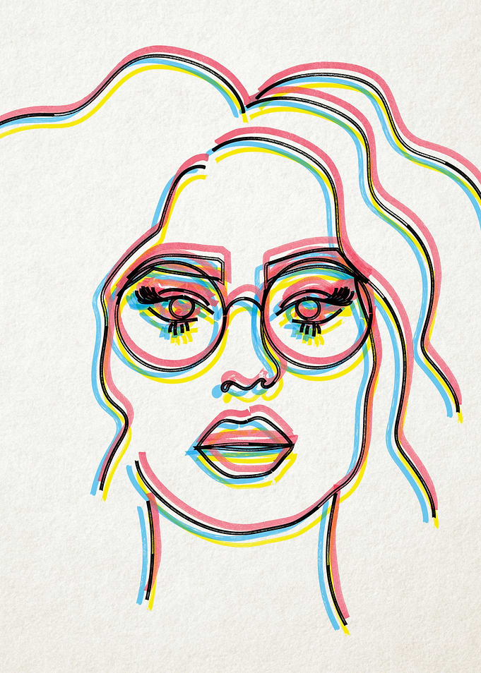 MARKERS girl in glasses