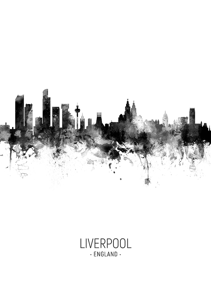 Liverpool England Skyline