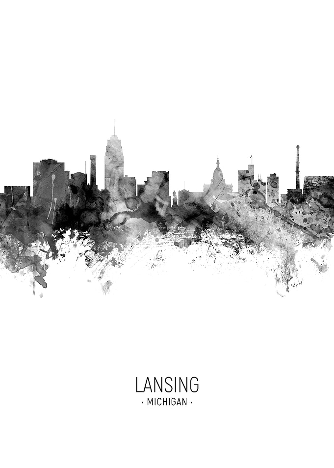 Lansing Michigan Skyline
