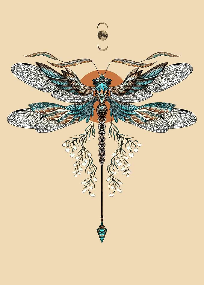 Dragonfly tattoo art