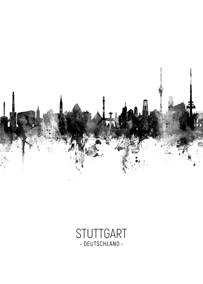 Stuttgart Germany Skyline