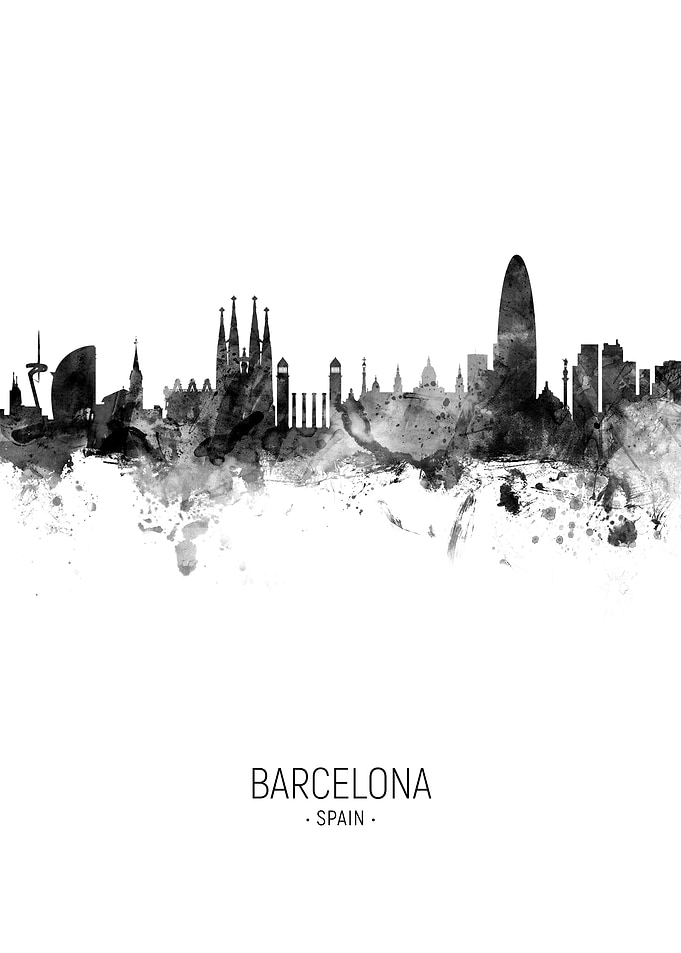 Barcelona Spain Skyline
