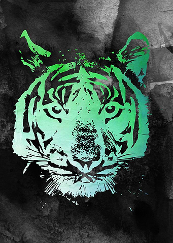 Tiger Watercolor Art
