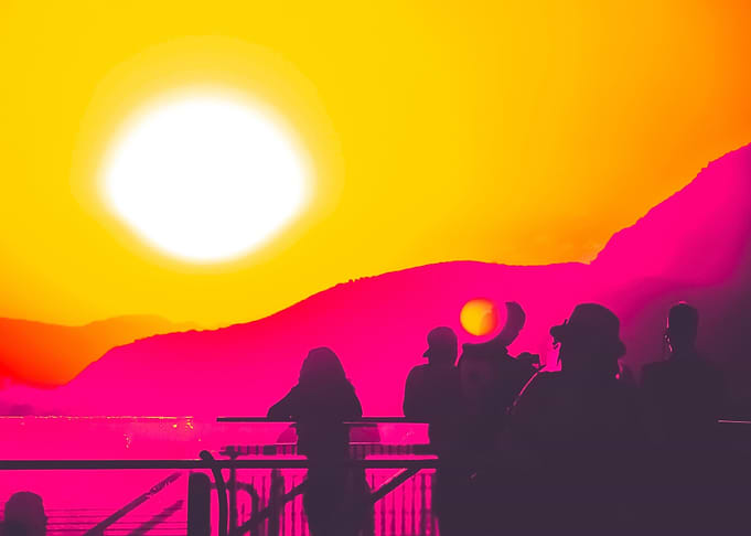 California summer sunset