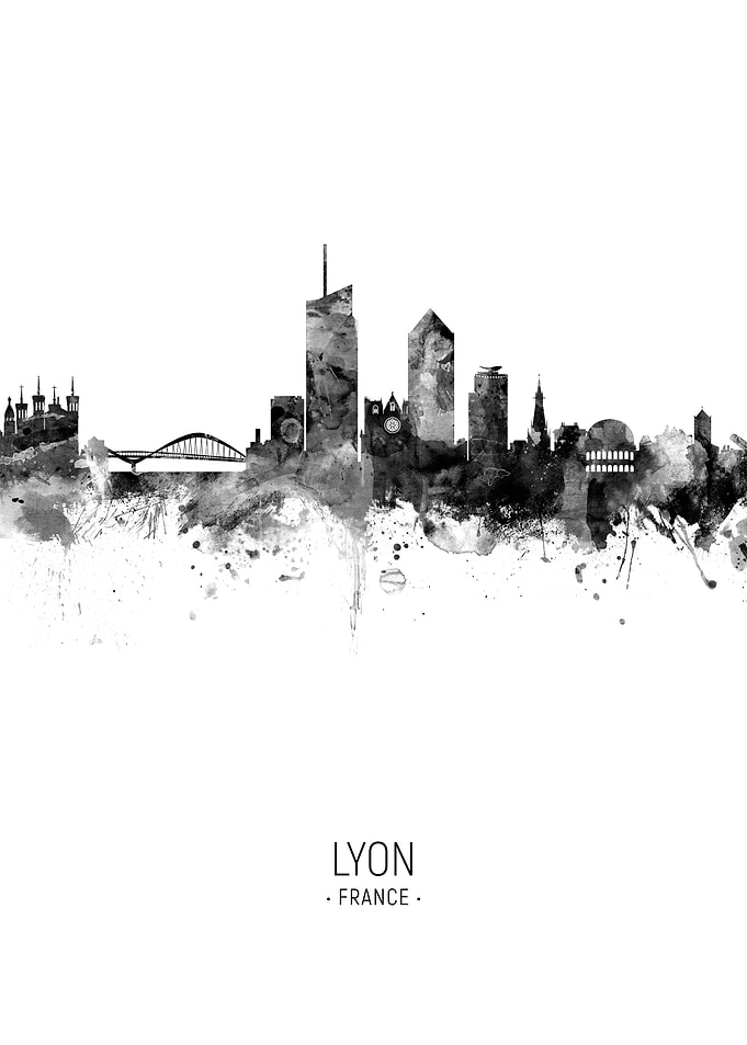 Lyon France Skyline