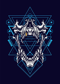 Skull sacred geometry