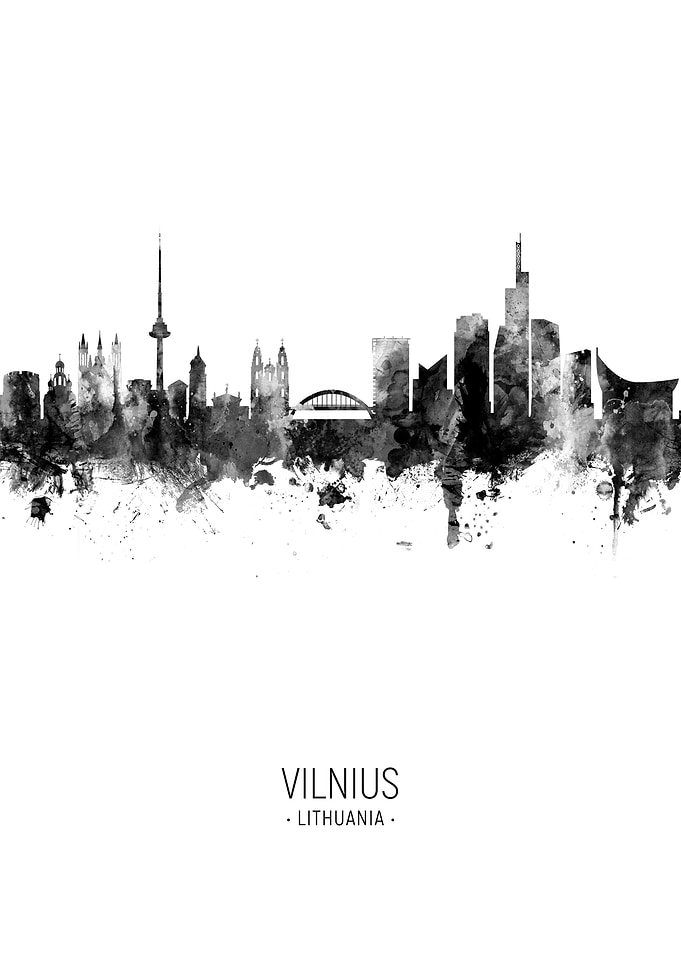 Vilnius Lithuania Skyline