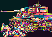 Tank in POP ART