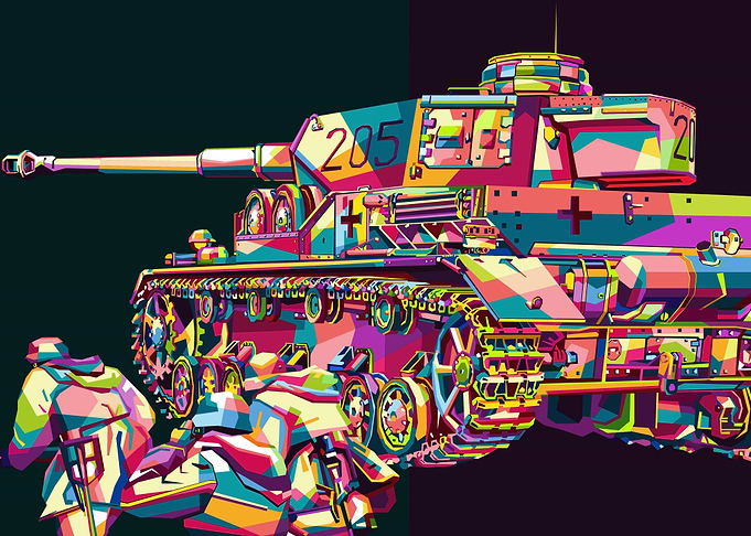 Tank in POP ART
