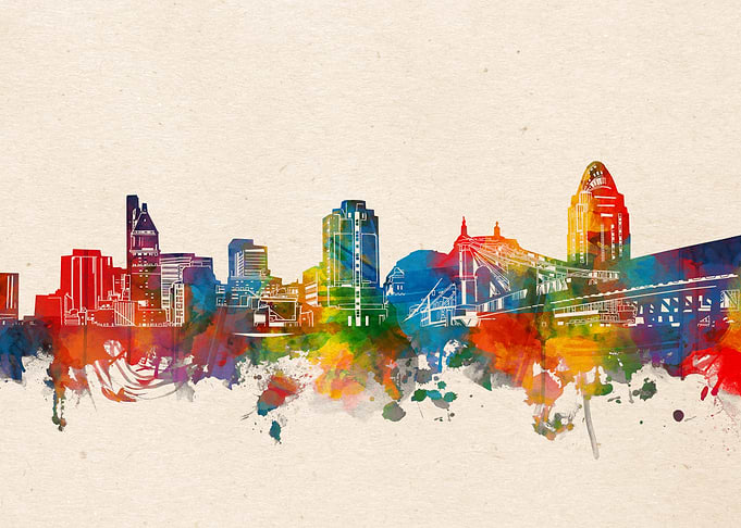 Cincinnati watercolor