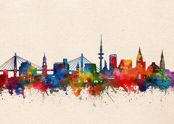 Hamburg watercolor