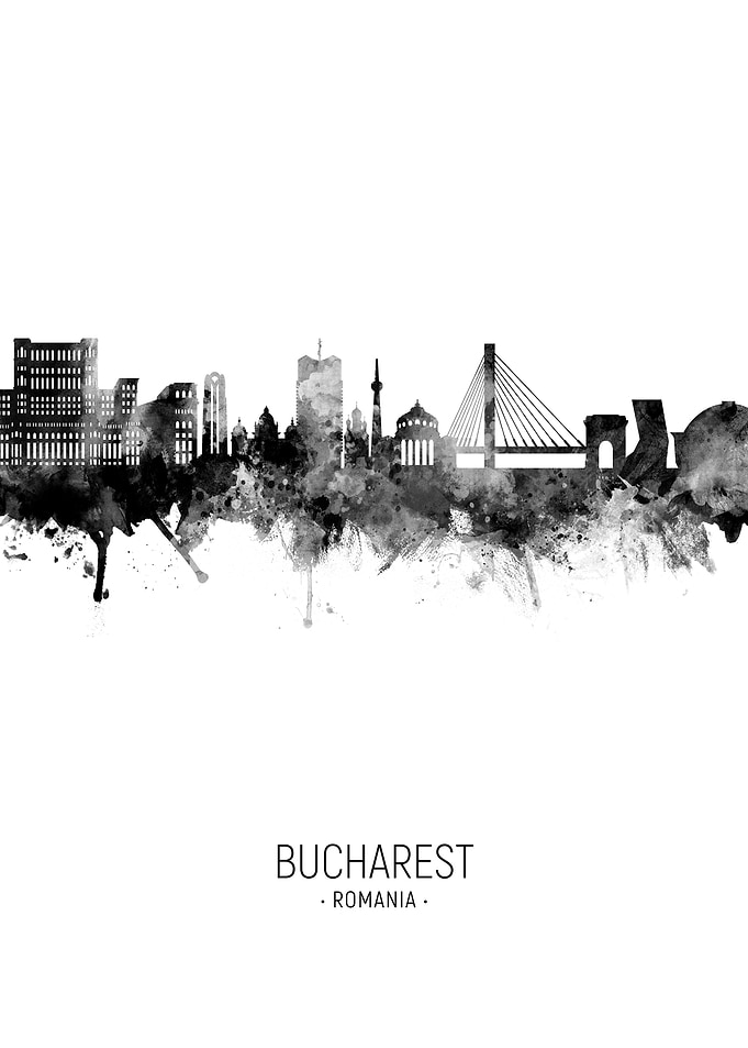 Bucharest Romania Skyline