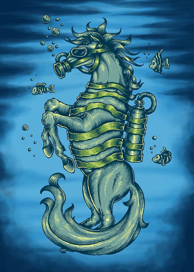 SciFi Seahorse Steam Punk