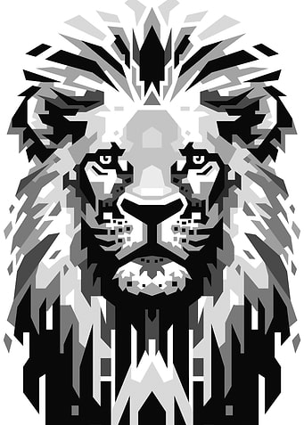 Lion Head in WPAP