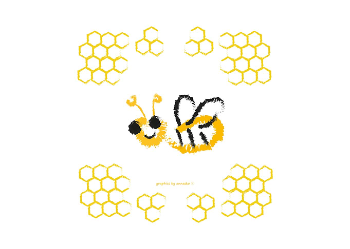 Happy bee illustration