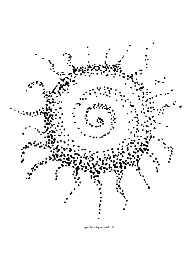 Sun abstract drawing