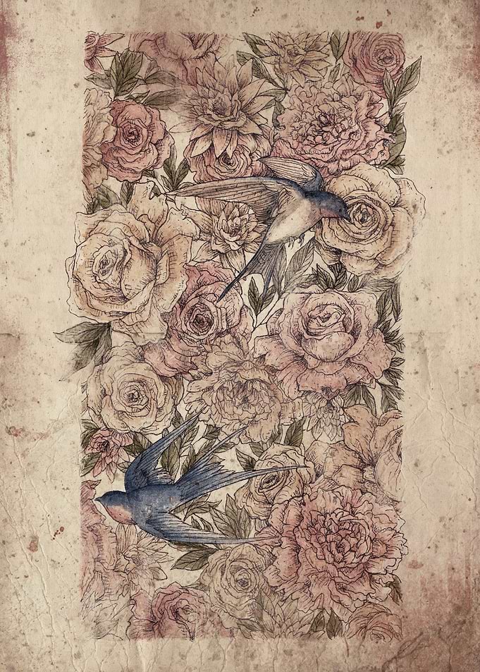 FLOWERS SWALLOWS