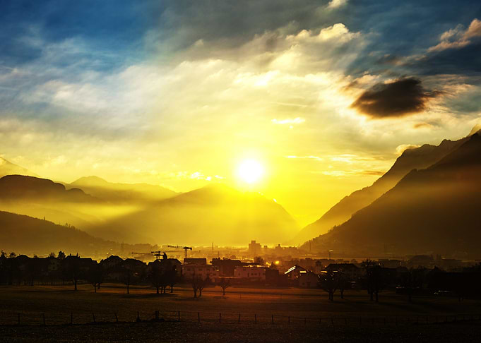 Sunset in Alps