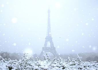Eiffel Tower in Snow