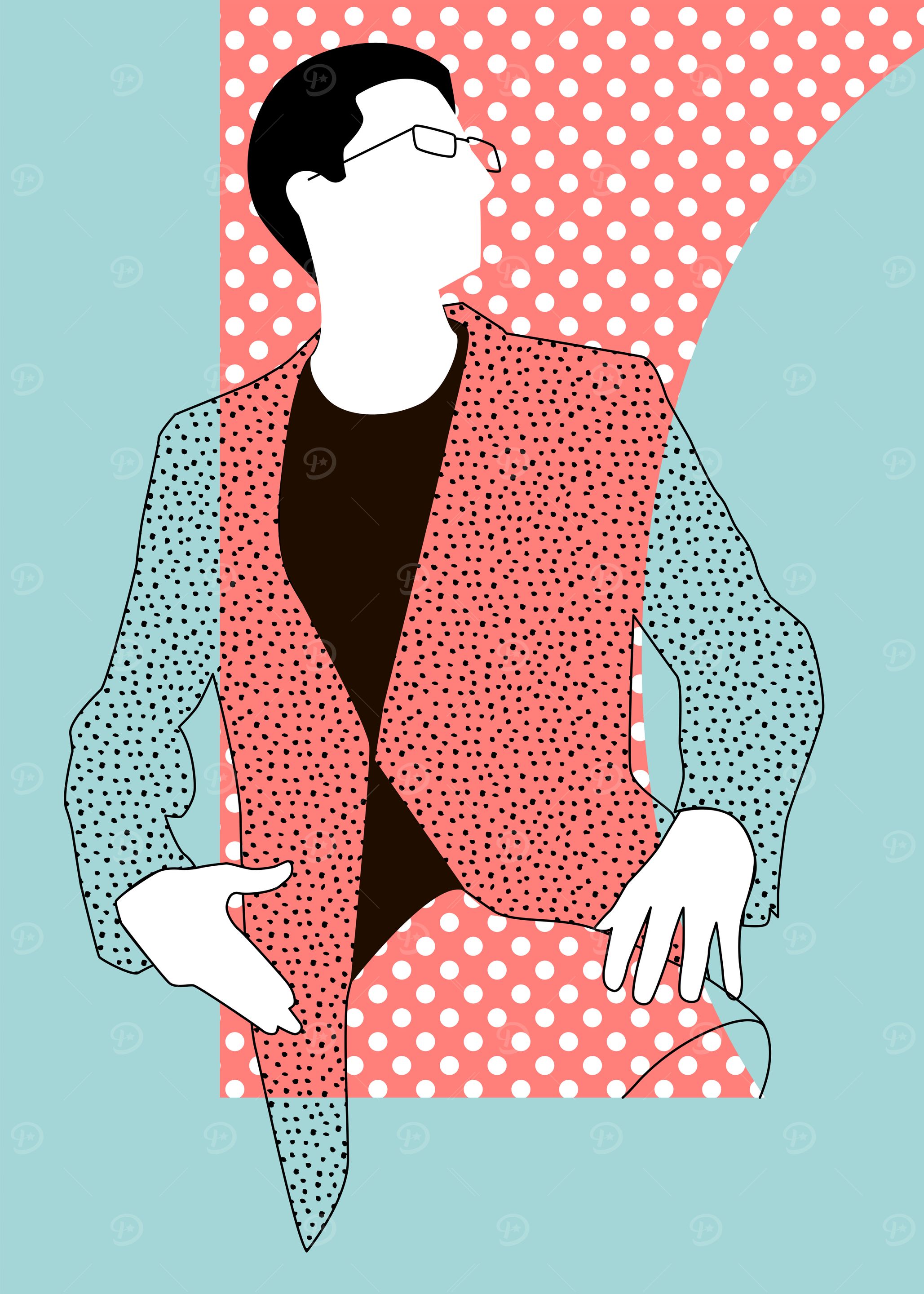 Poster with man