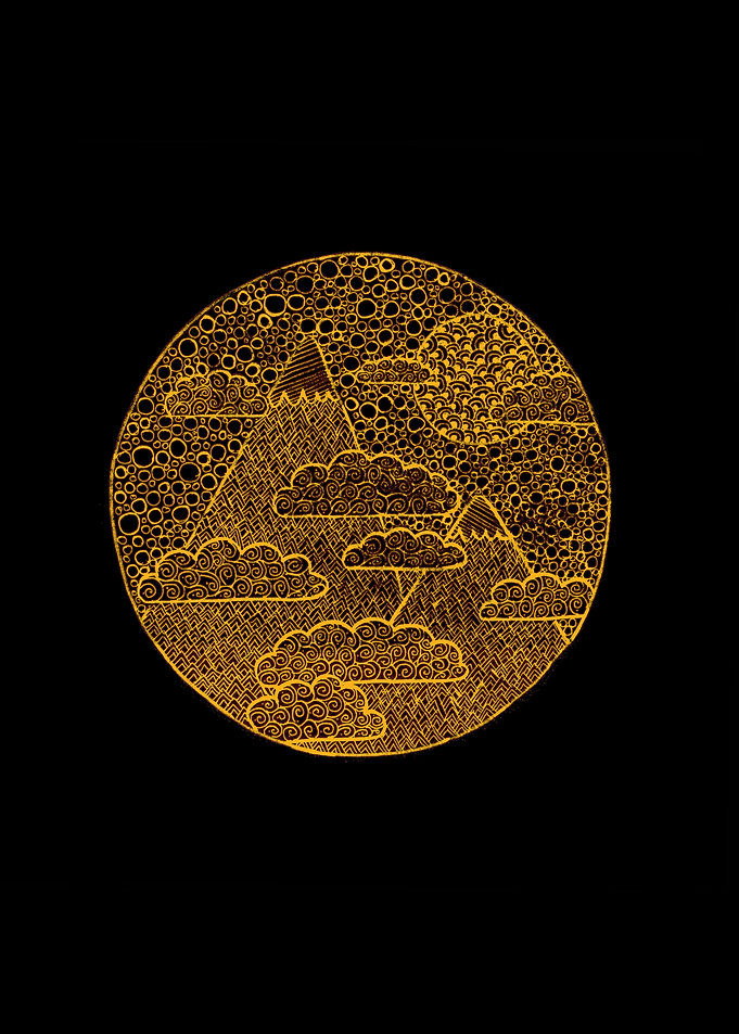 Golden Zen Landscape