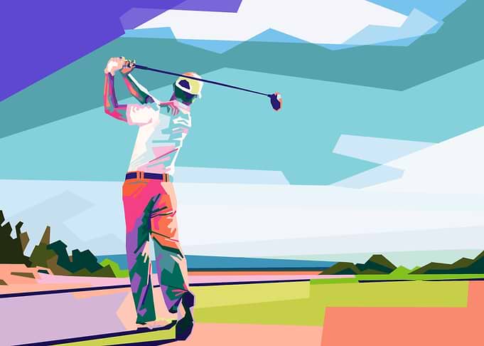 male golf player
