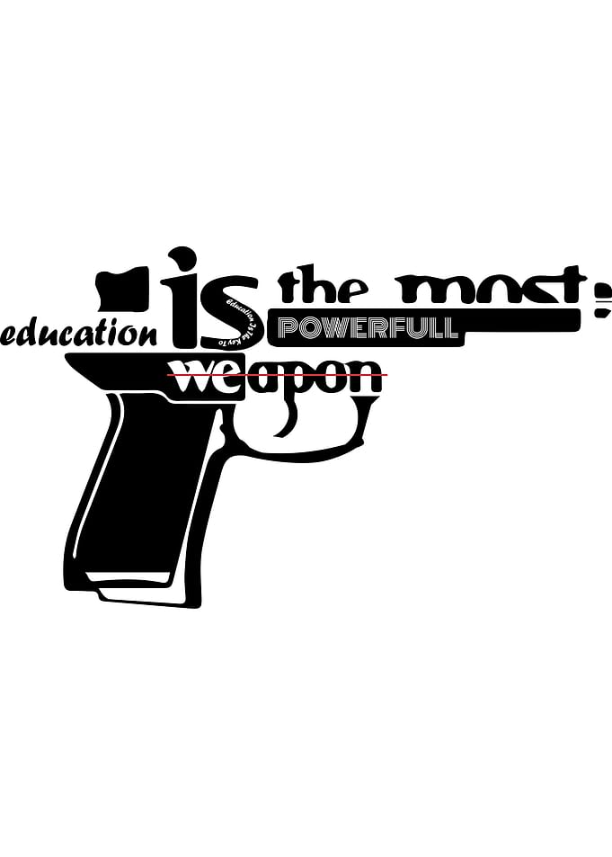 Educational typography art