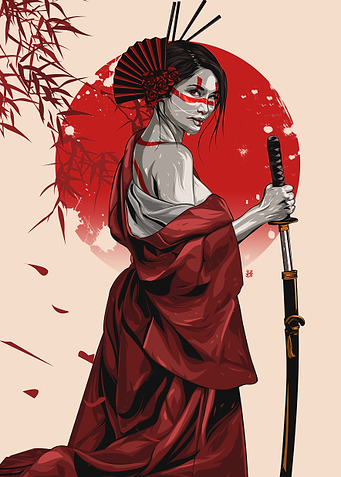 Asian Girl Katana