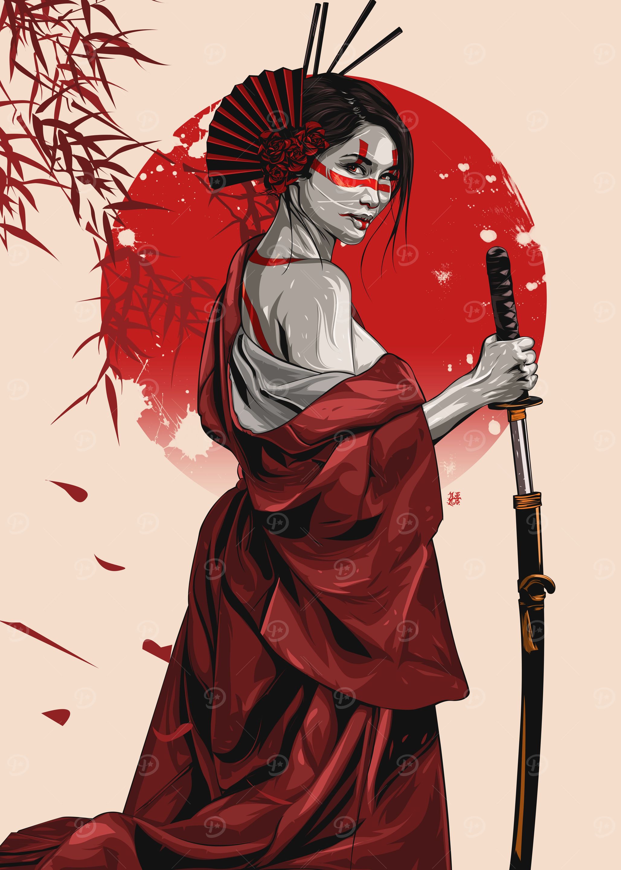 Asian Girl Katana