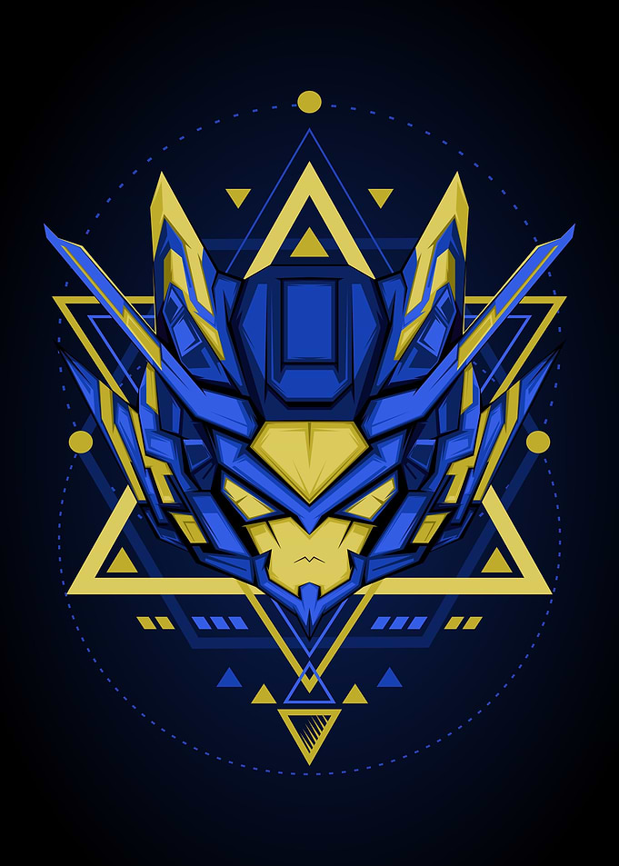 Geometric DarkBlue Robot