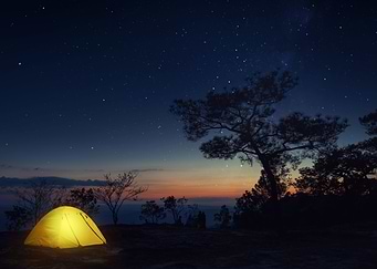 Camping at Beautiful Night