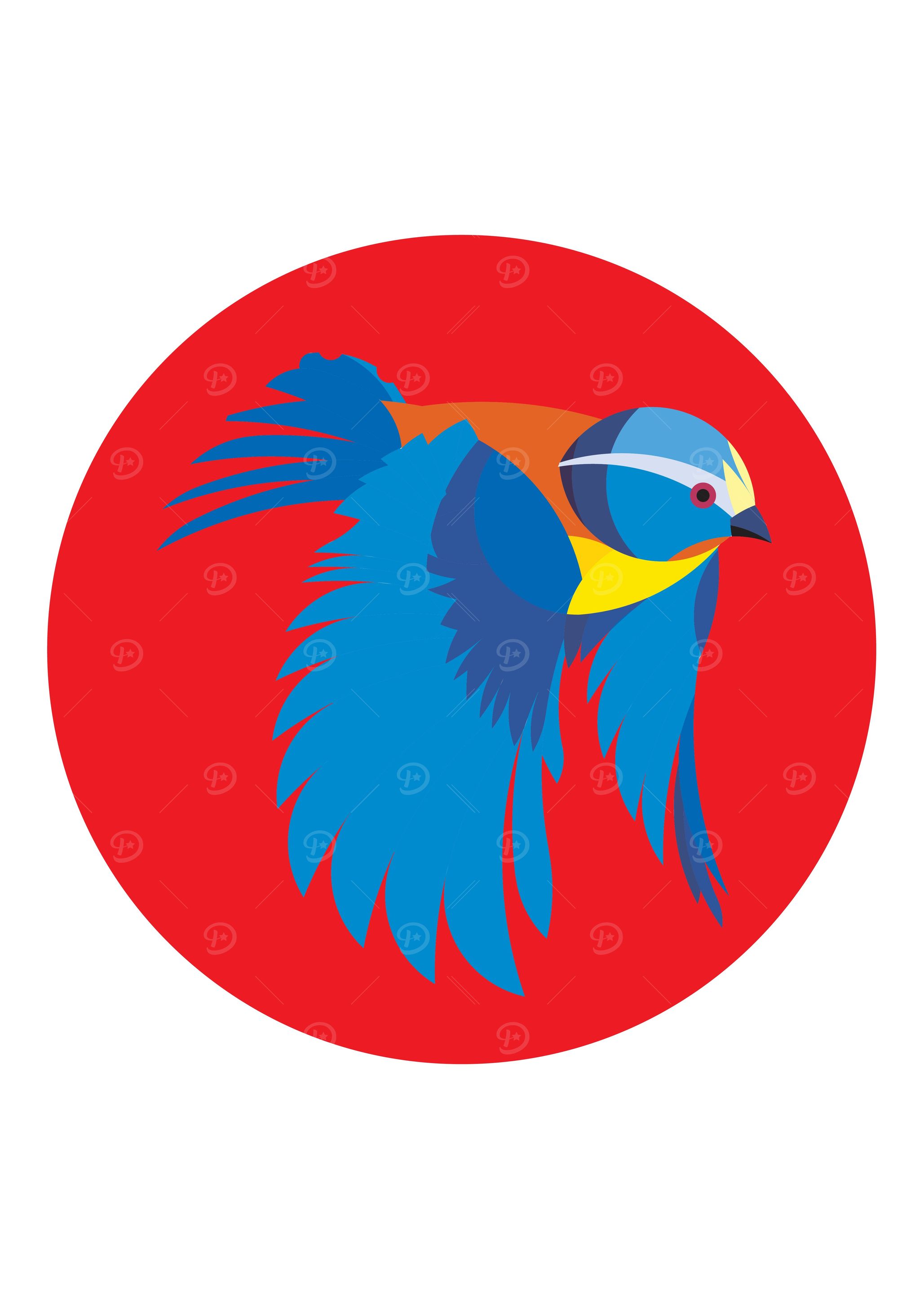 bird modern pop art vector