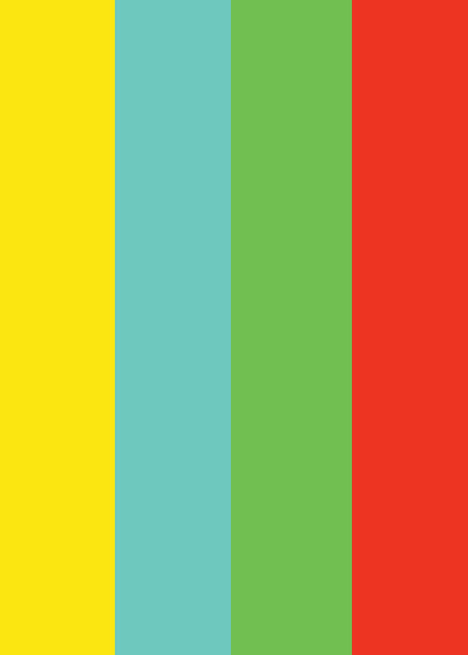 Yellow Blue Green Red