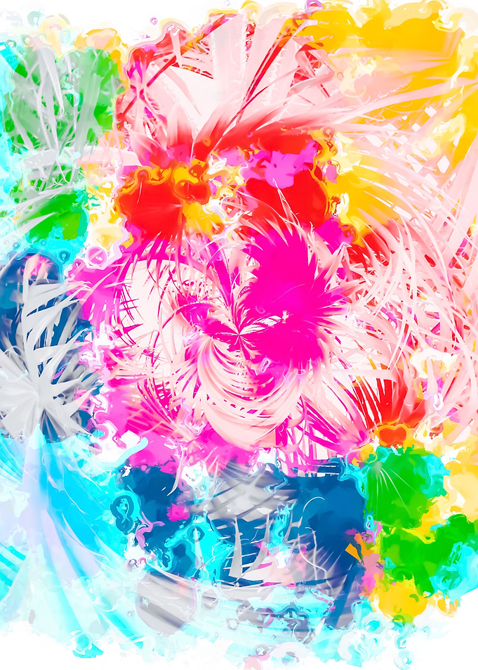 colorful palm leaves