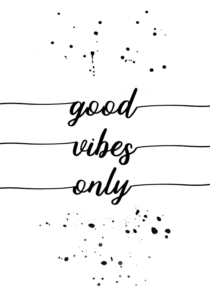 TEXT ART Good vibes only