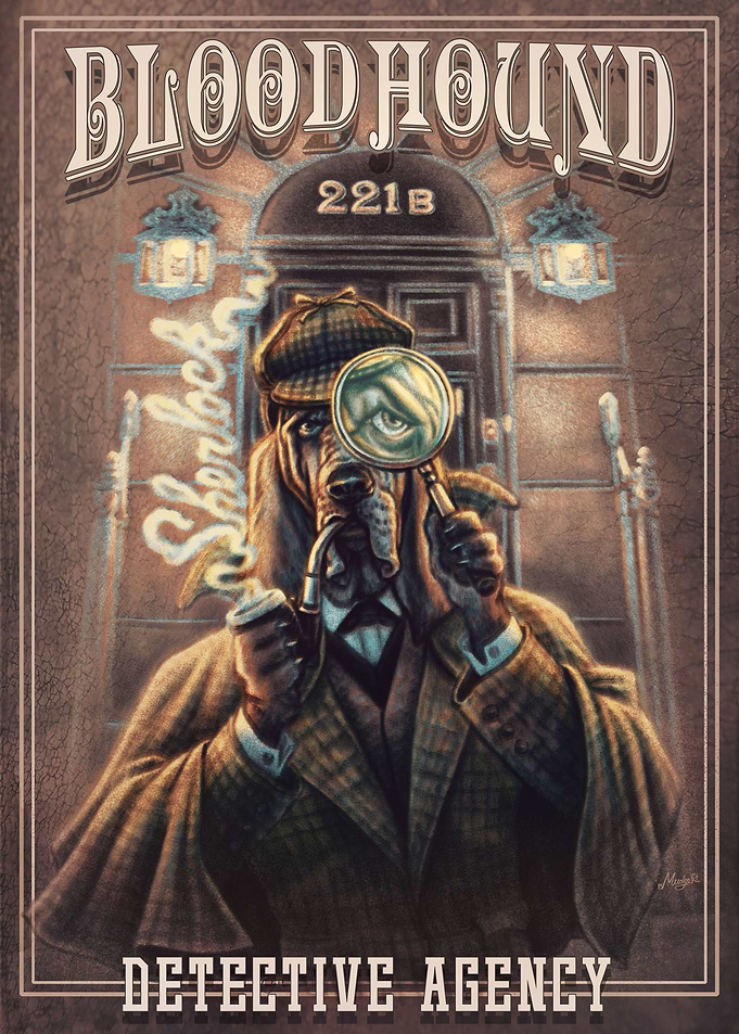 Retro Bloodhound Detective