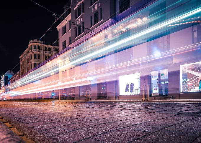 Coloured tram