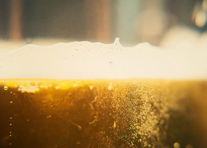 Beer foam side half