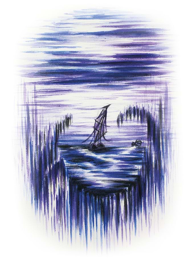 Purple Ocean Ship