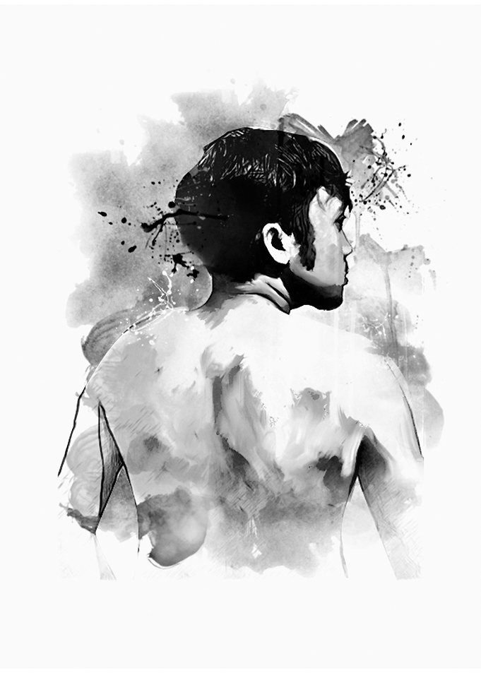 black watercolor