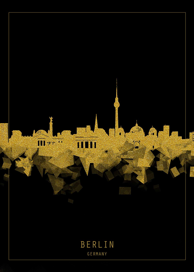 Berlin skyline gold