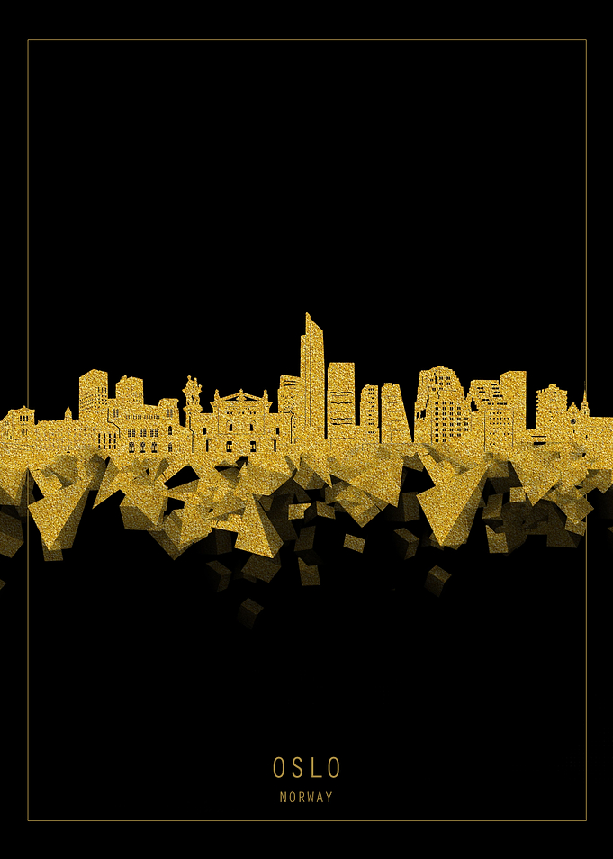 Oslo skyline gold