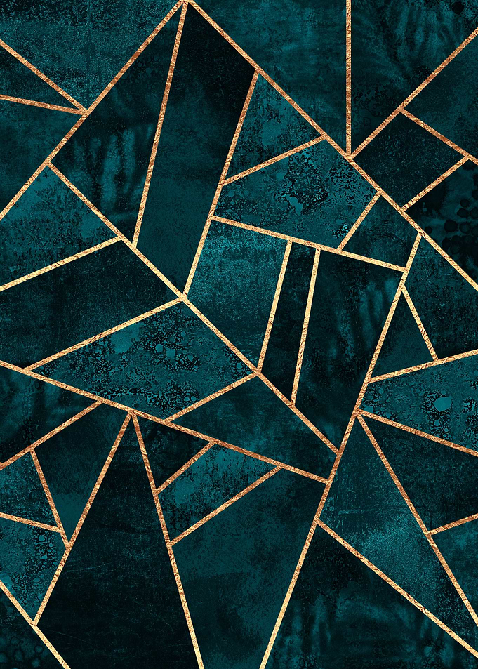 Deep Teal Stone