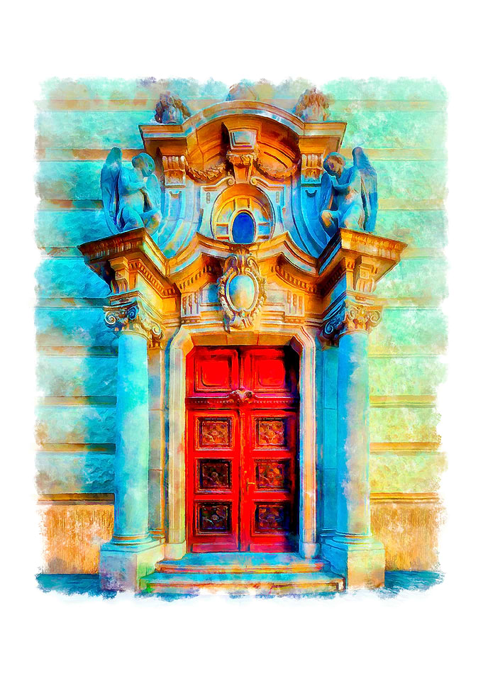 Old architectural door