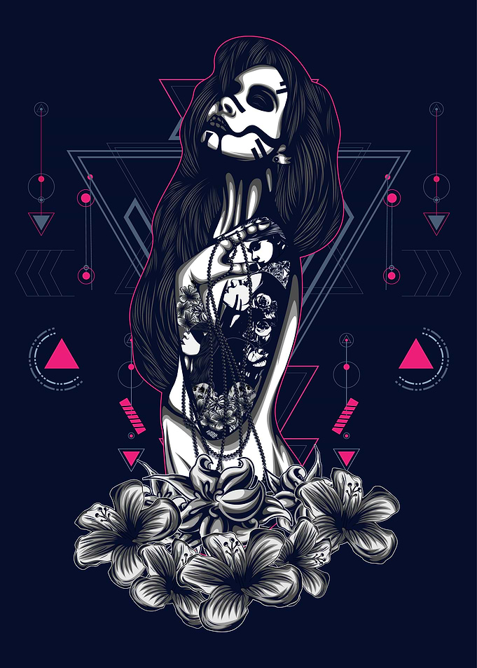 women with tattoo