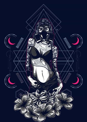 women with tattoo