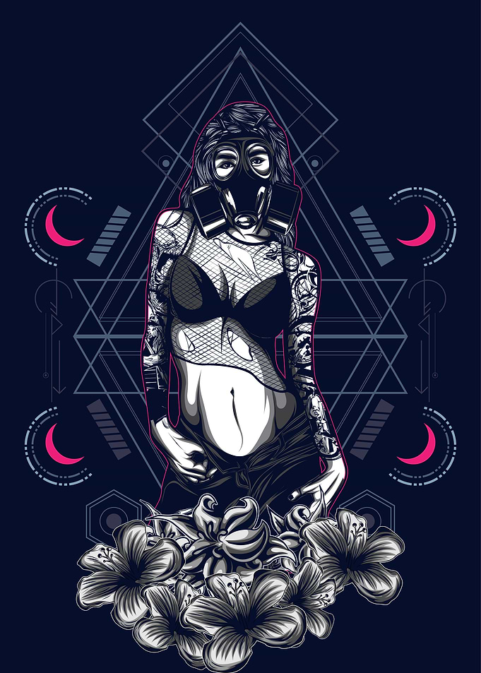 women with tattoo