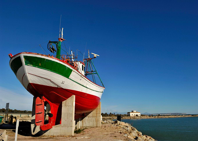 Colorful fishing boat